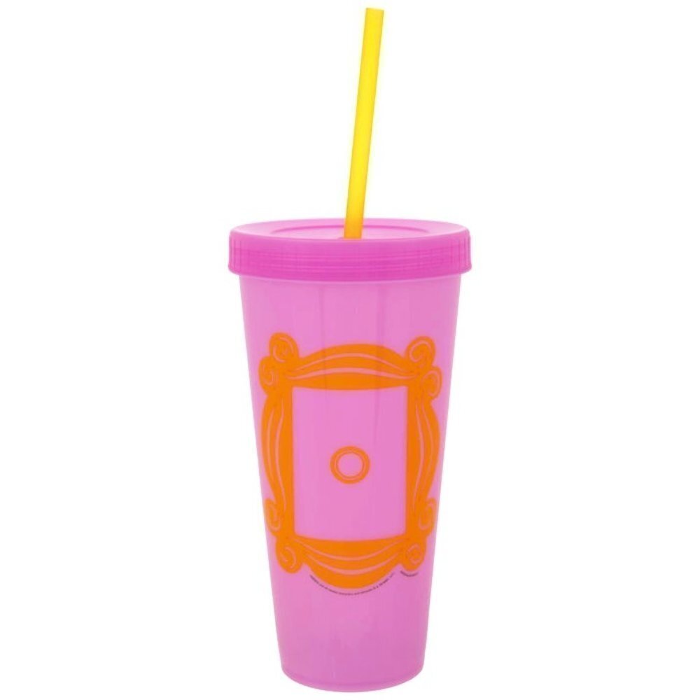𝅺FRIENDS Frame Color Changing Purple + Yellow Tumbler
